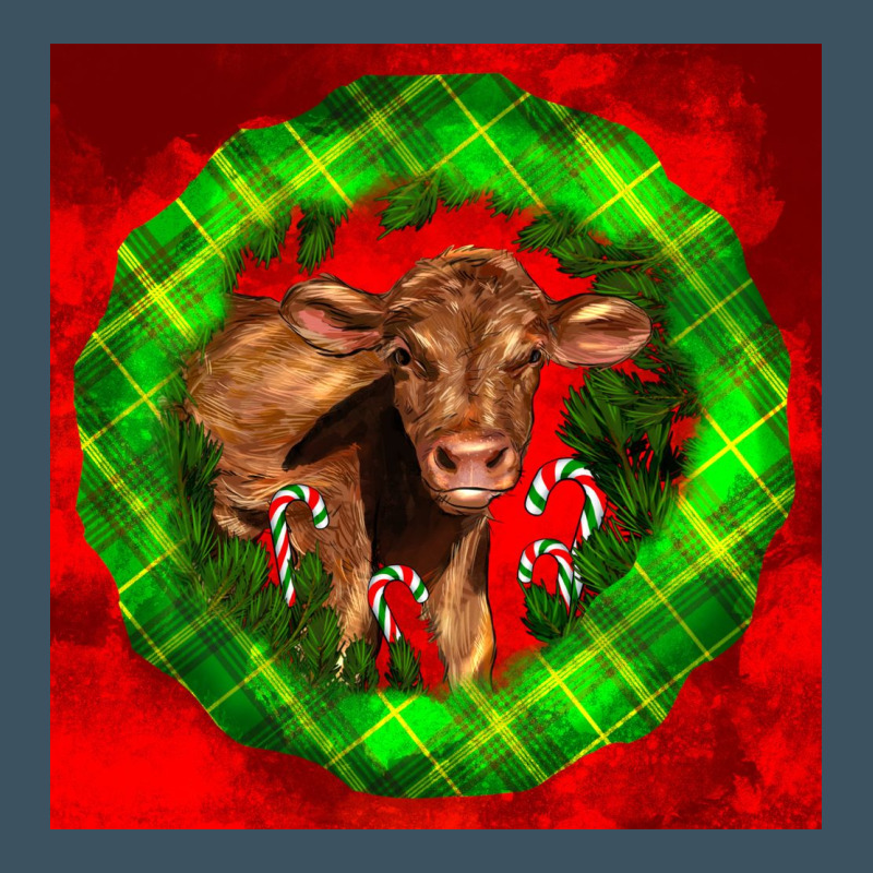 Christmas Red Angus Calf Urban Heavy Tee by LillyAllenDesigns | Teevron