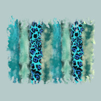Turquoise Leopard Watercolor Brushstroke Background Heavy Core Tee | Teevron