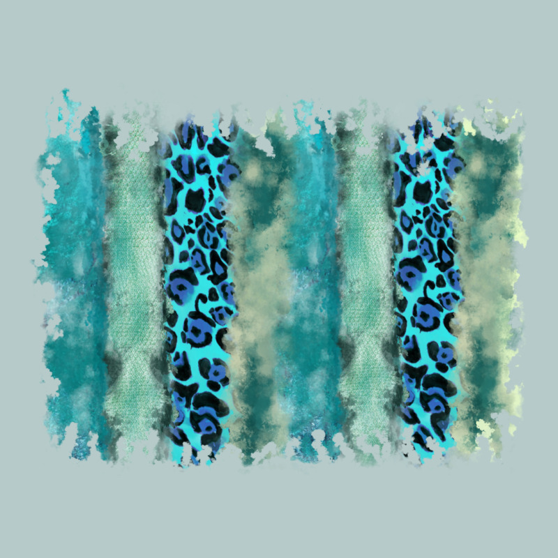 Turquoise Leopard Watercolor Brushstroke Background Heavy Core Tee by RanaPortraitStore | Teevron