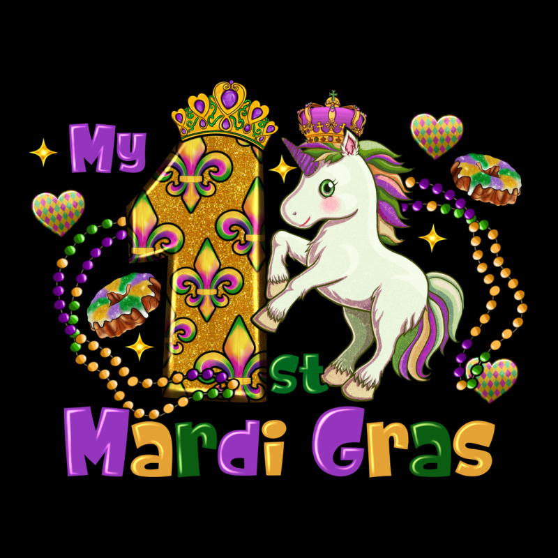 My First Mardi Gras Unicorn Heavy Core Tee by FaDigitalArtStudio | Teevron