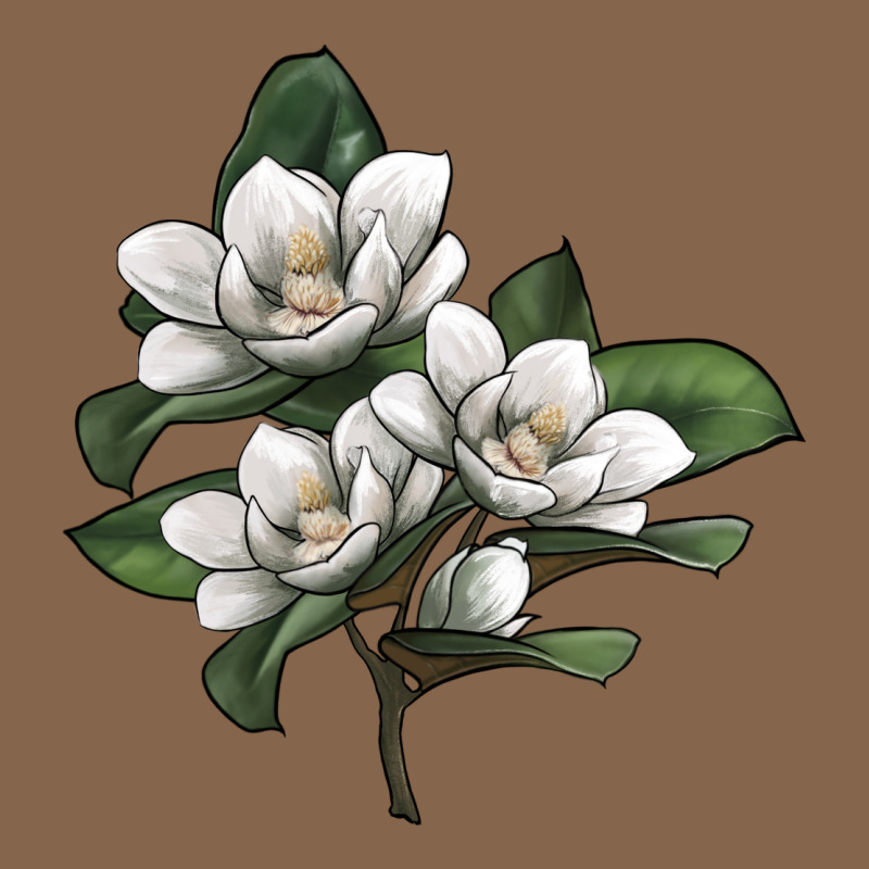 Magnolia Flower Illustration Premium Tee by LillyAllenDesigns | Teevron