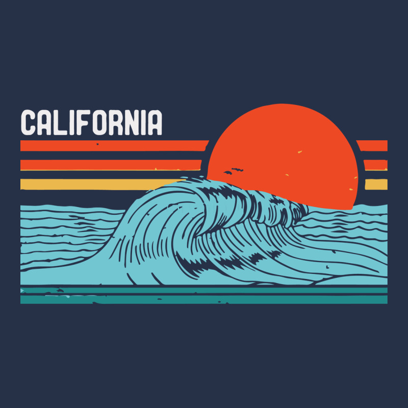 Vintage California Wave Surf Retro 80s California Beach Surfing Premium Hoodie by linhVisuals | Teevron