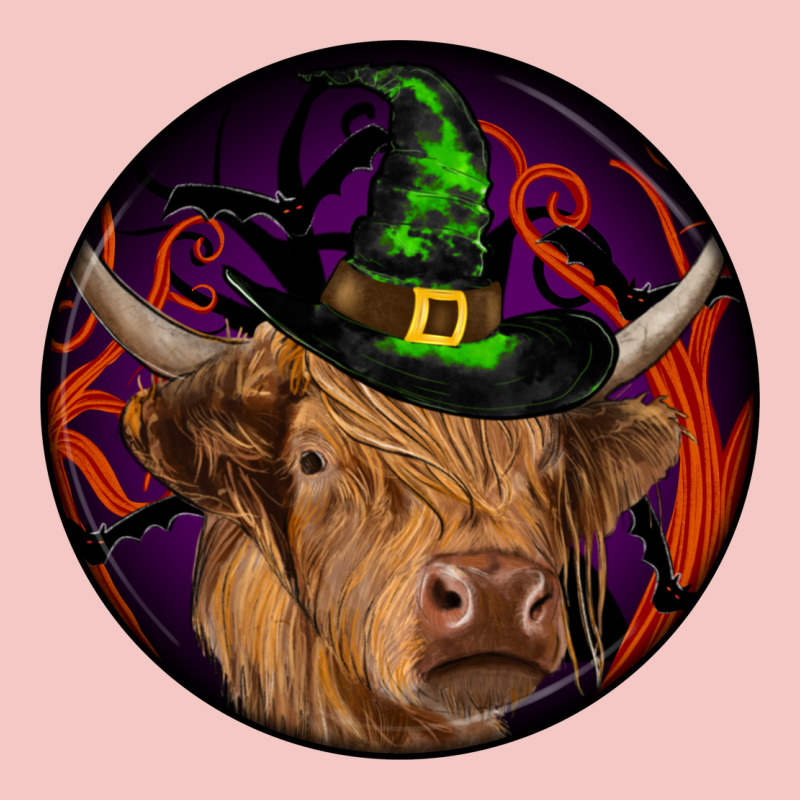 Halloween Highland Cow Round Urban Heavy Tee by RanaPortraitStore | Teevron