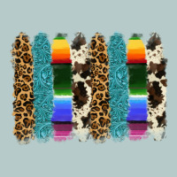 Serape Leopard Tooled Leather Cowhide Background Heavy Core Tee | Teevron