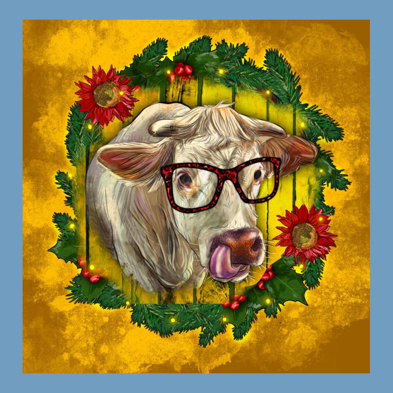 Christmas Charolais Cow Face Urban Heavy Tee by LillyAllenDesigns | Teevron