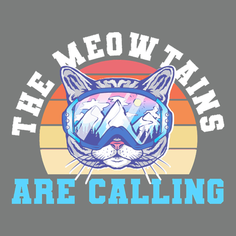 Skiing T  Shirt Ski Goggles Cat The Meowtains Are Calling Skier Winter Premium Hoodie by linhVisuals | Teevron