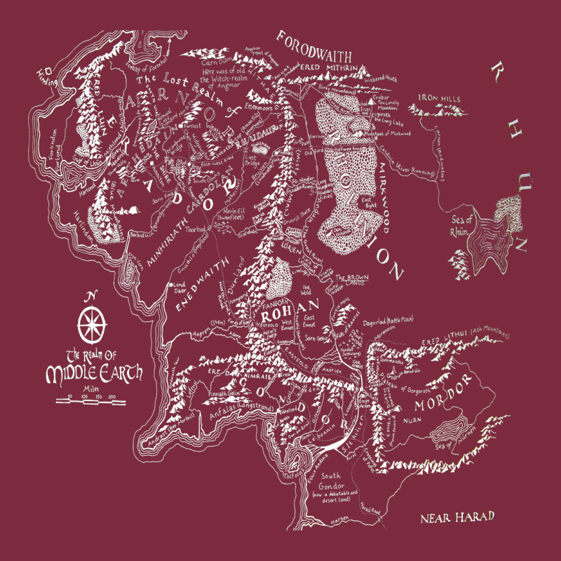 Middle Earth Map [tb] Premium Hoodie by linhVisuals | Teevron