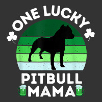 funny st patrick's day one lucky pitbull mama pitbulldog t shirt | Teevron