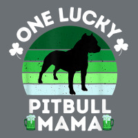 Funny St Patrick's Day One Lucky Pitbull Mama Pitbulldog T Shirt Premium Hoodie | Teevron
