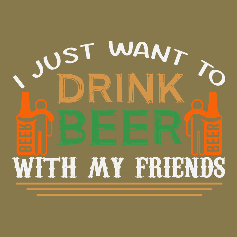 I Just Want To Drink With My Friends Premium Hoodie by linhVisuals | Teevron
