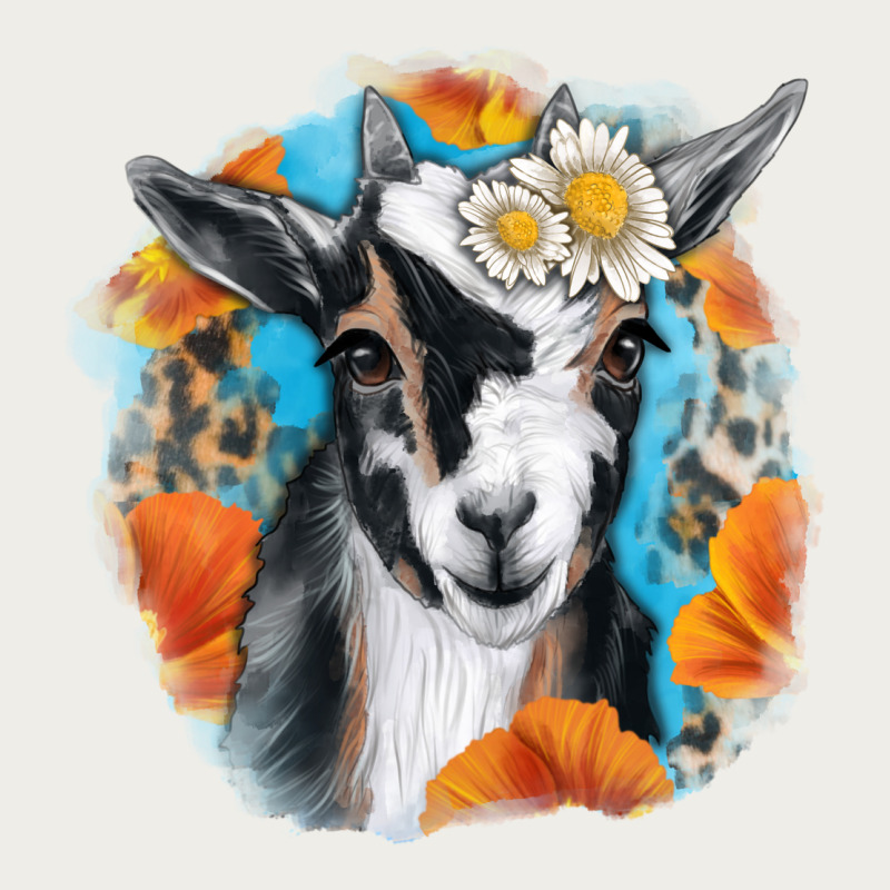 Daisy Goat With Background Zipper Hoodie by RanaPortraitStore | Teevron