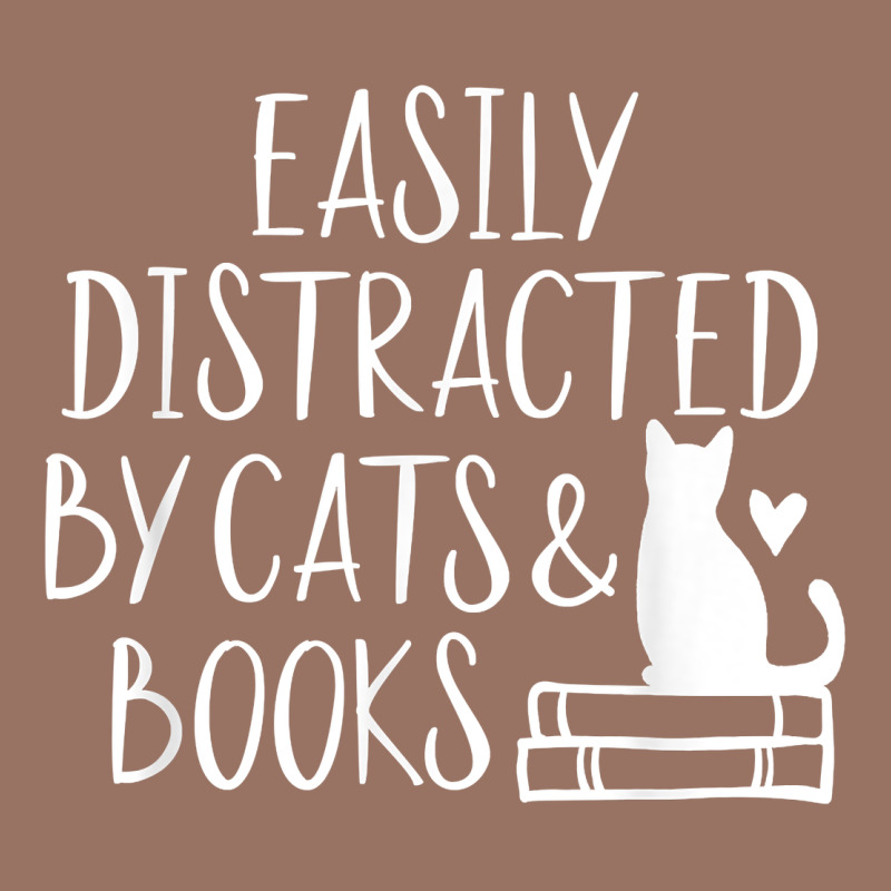 Easily Distracted By Cats And Books   Cute Book Lover T Shirt Premium Hoodie by linhVisuals | Teevron
