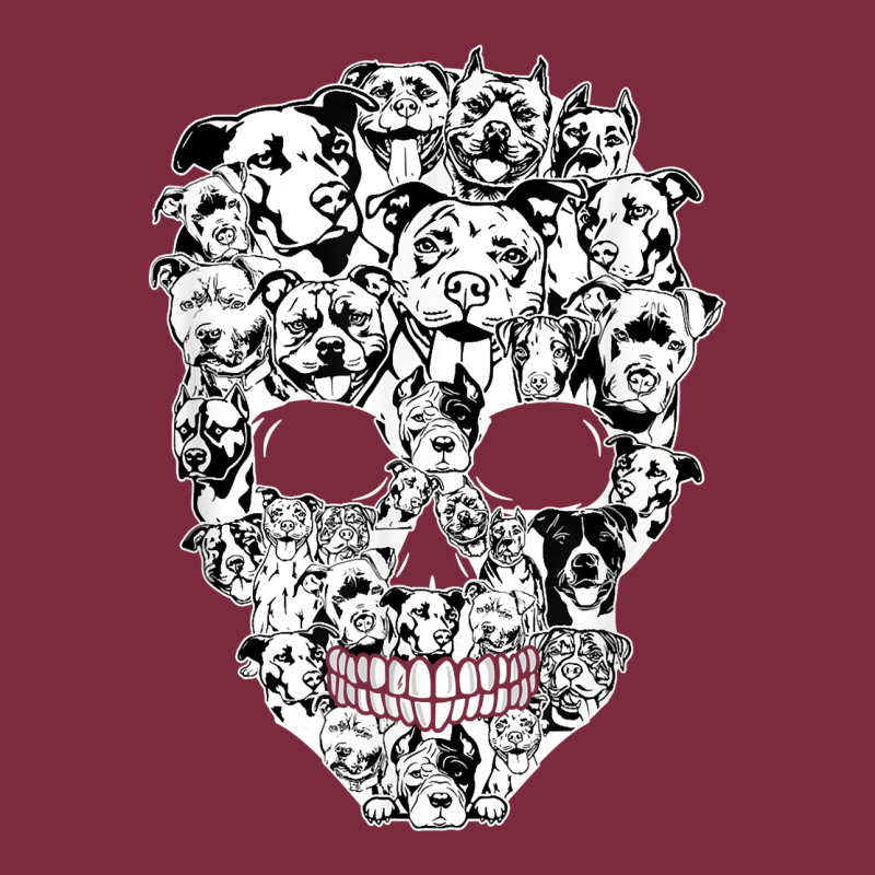 Funny Pitbull Skull Dog Skeleton Halloween T Shirt Premium Hoodie by linhVisuals | Teevron