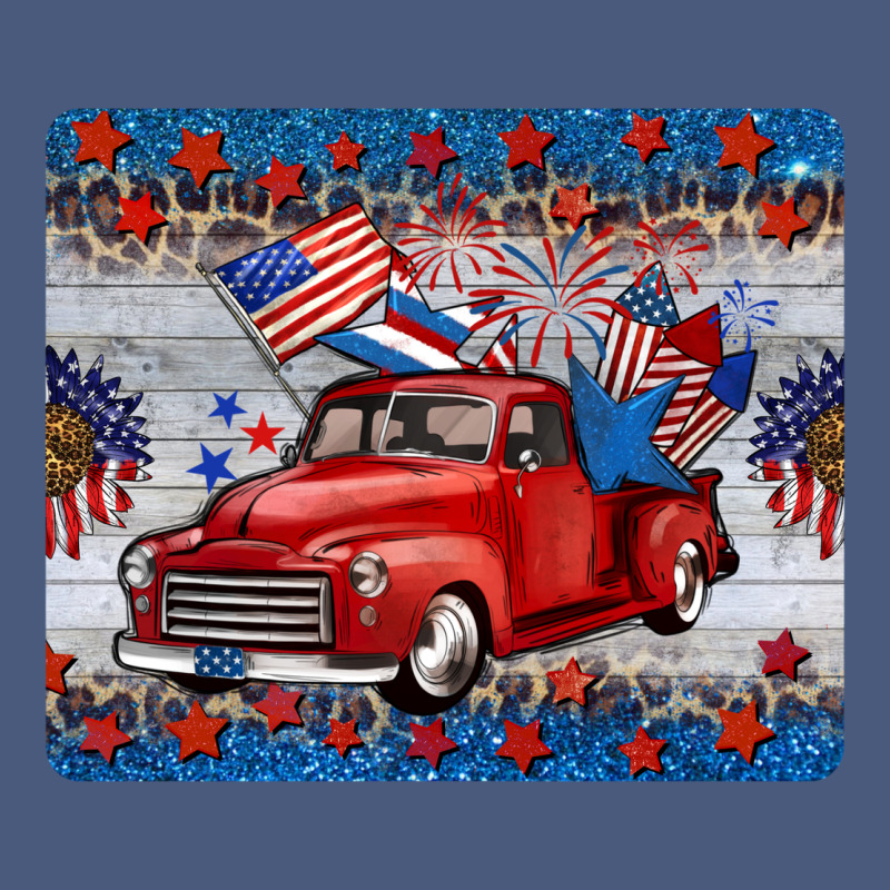 American Truck 4th Of July Mousepad Vintage Hoodie by BarkalooDesign | Teevron