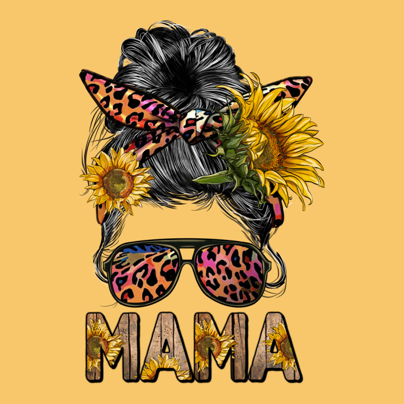 Mess Bun Mama Sunflowers Vintage Hoodie by BarkalooDesign | Teevron
