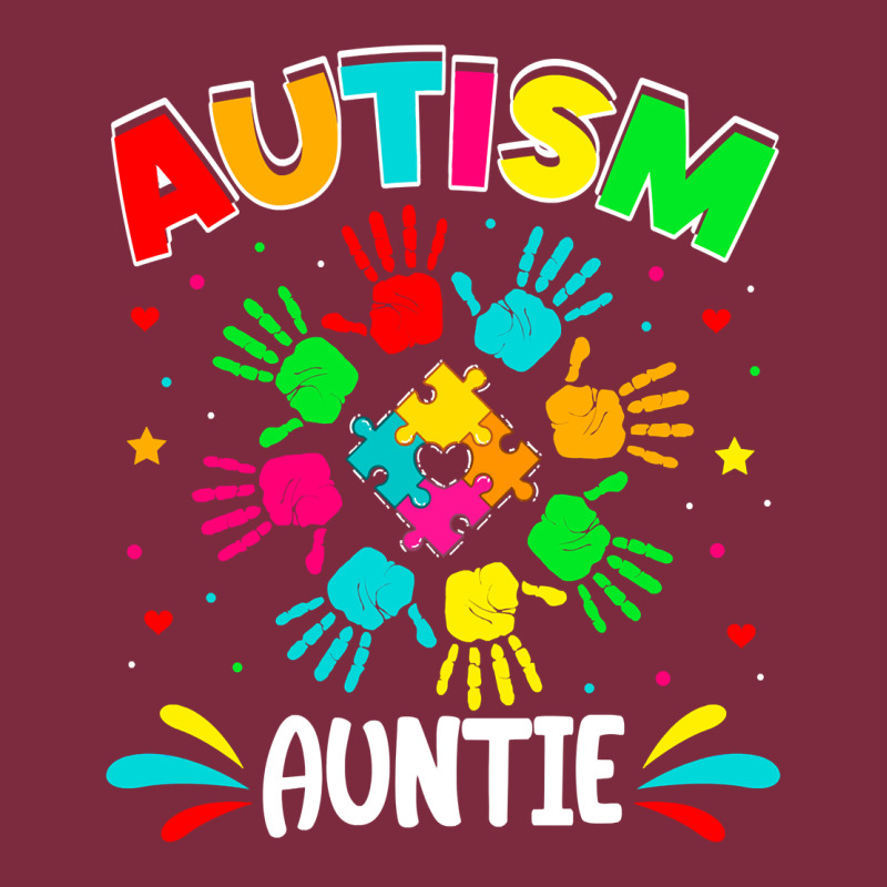 Autistic Auntie Puzzle Support Family Autism Awareness Sweatshirt Premium Hoodie by linhVisuals | Teevron