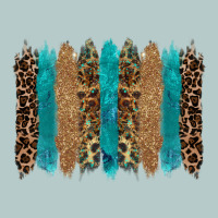 Glitter Turqoise Leopard Tooled Leather Background Heavy Core Tee | Teevron