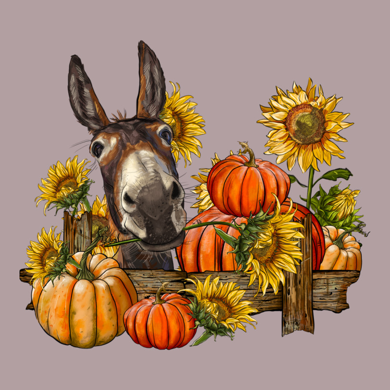 Donkey Sunflower And Pumpkin Farm Vintage Hoodie by BarkalooDesign | Teevron