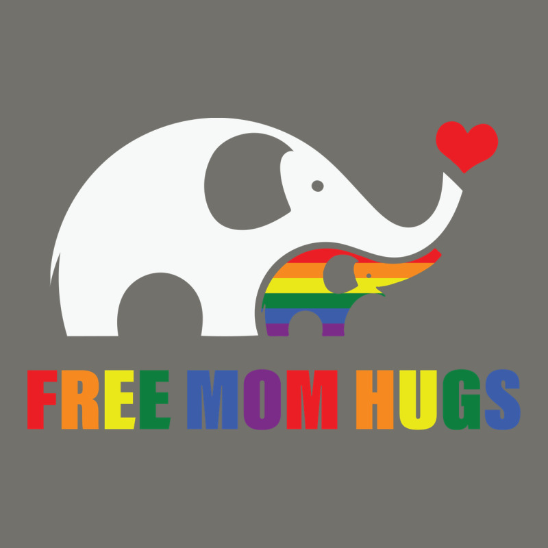 Free Mom Hugs Pride Elephant Rainbow Premium Hoodie by linhVisuals | Teevron