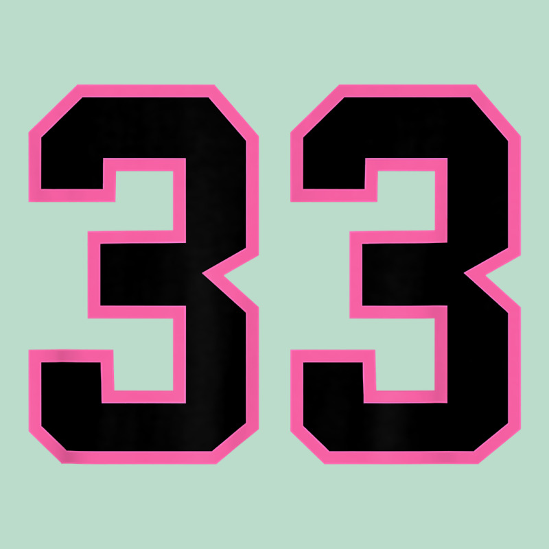Number 33 Sports Jersey Athlete Fan Pink Black Lucky Number T Shirt Premium Hoodie by linhVisuals | Teevron
