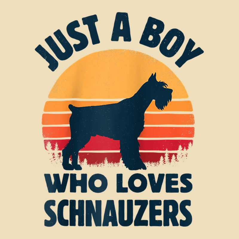 Schnauzer Just A Boy Who Loves Dogs Men Retro Vintage Sunset Raglan Ba Premium Hoodie by linhVisuals | Teevron