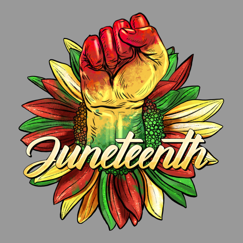 Juneteenth Fist Sunflower Vintage Hoodie by BarkalooDesign | Teevron