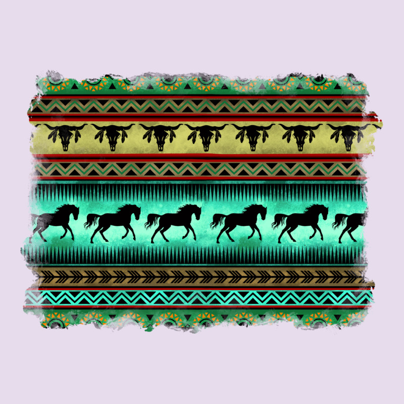 Turquoise Aztec Bullskull And Horse Premium Hoodie by BarkalooDesign | Teevron