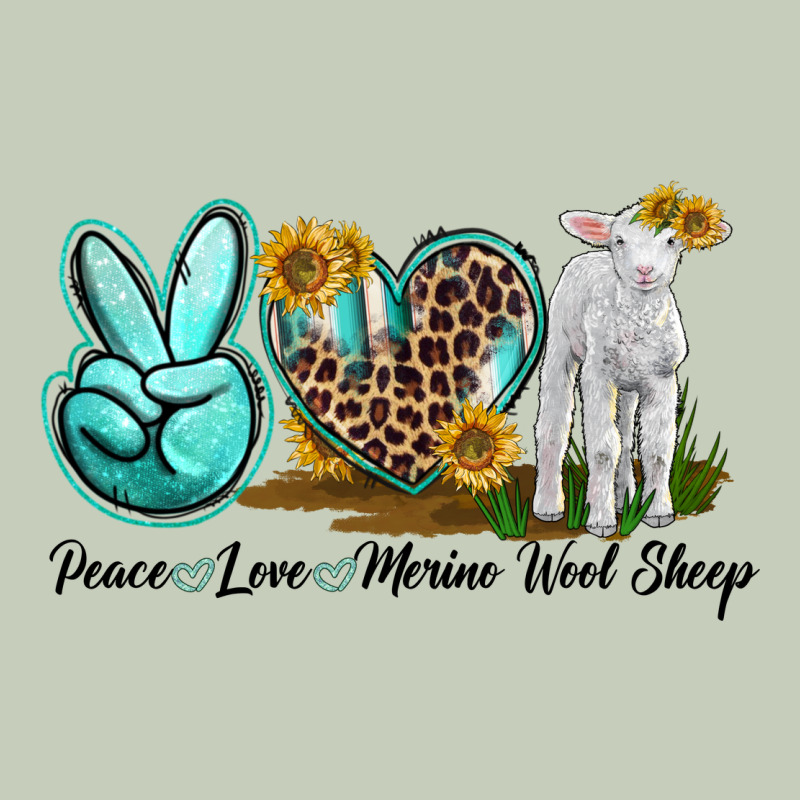 Peace Love Merino Wool Sheep Ladies Tee by LillyAllenDesigns | Teevron