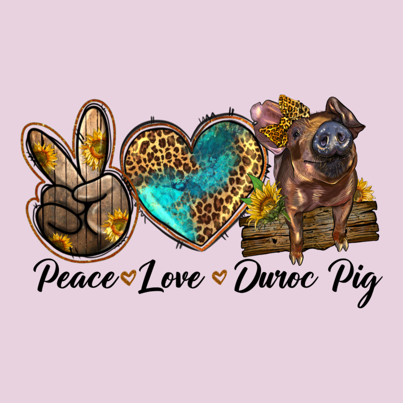 Peace Love Duroc Pig Ladies Tee by LillyAllenDesigns | Teevron