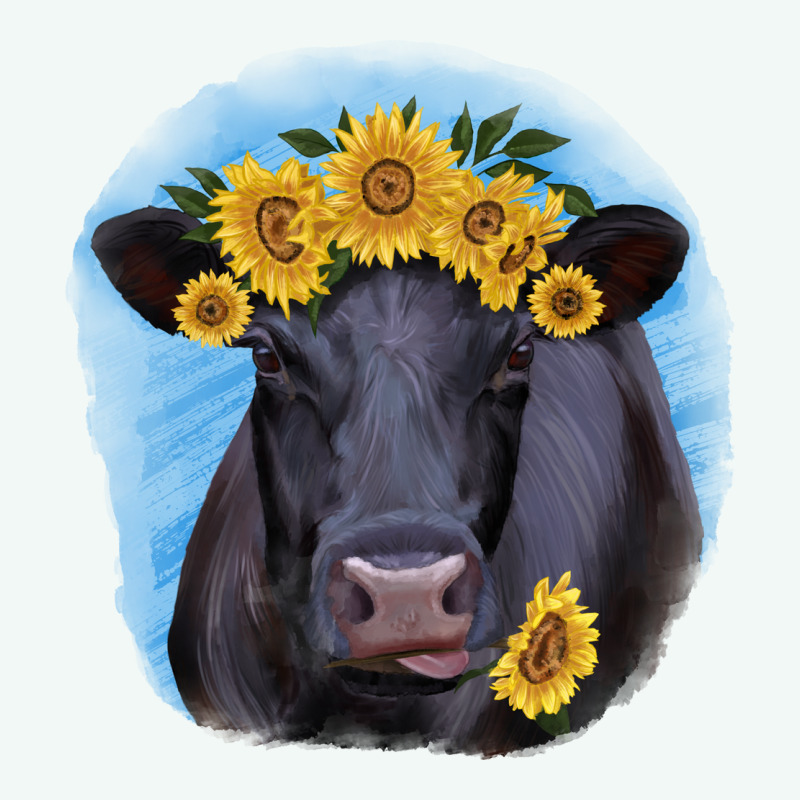 Black Angus With Sunflower Premium Hoodie by Jasminsmagicworld | Teevron