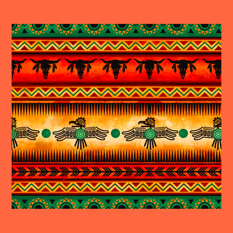 Thunderbird Bullskull Aztec Pattern Premium Hoodie by BarkalooDesign | Teevron