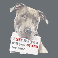 Pitbull T  Shirt I Sit For You Will You Stand For Me T  Shirt Premium Hoodie | Teevron