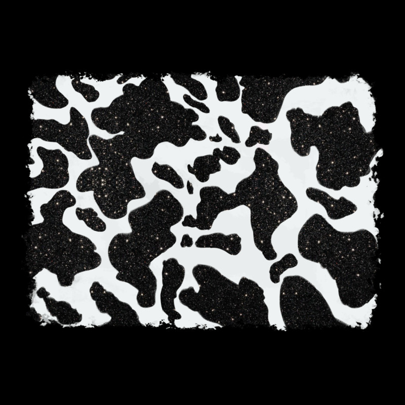 Distressed Black Glitter Cowhide Pattern Urban Heavy Tee by RanaPortraitStore | Teevron
