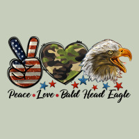 Peace Love Bald Head Eagle Ladies Tee | Teevron