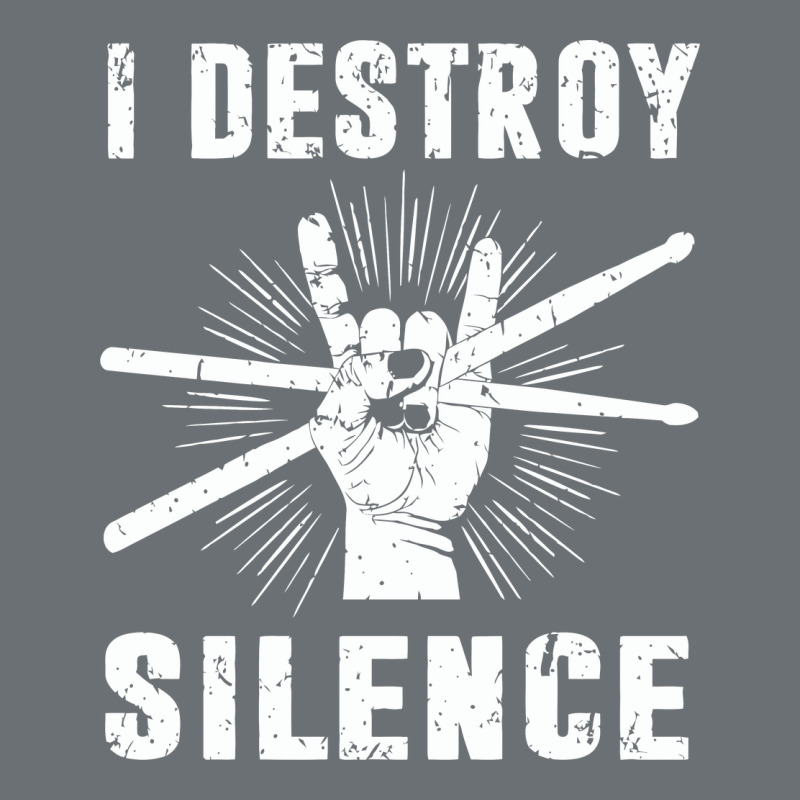 I Destroy Silence Drum Set Drummer Gift Premium Hoodie by linhVisuals | Teevron