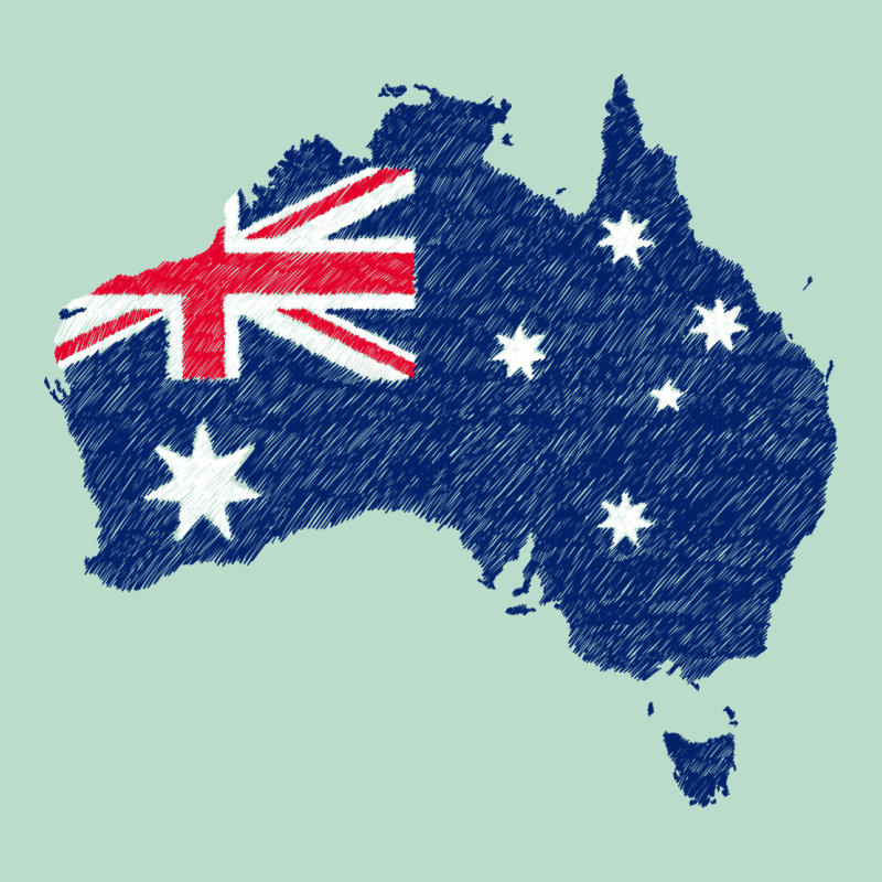 Australia Map Flag Drawing Line Art Premium Hoodie by linhVisuals | Teevron