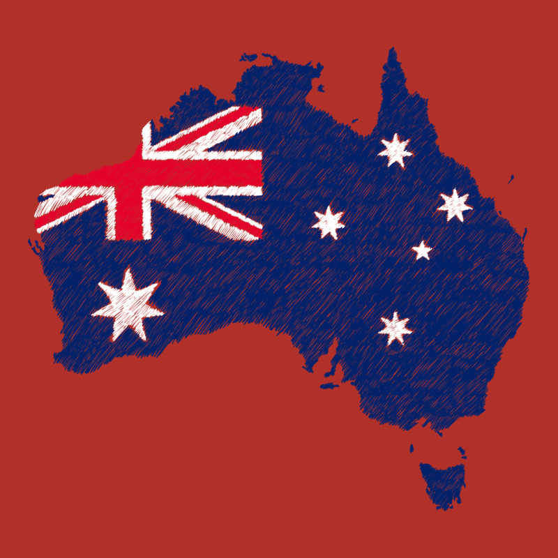 Australia Map Flag Drawing Line Art Premium Hoodie by linhVisuals | Teevron
