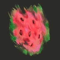 Watermelon Glitter Watercolor Brushstrokes Patch Heavy Core Tee | Teevron