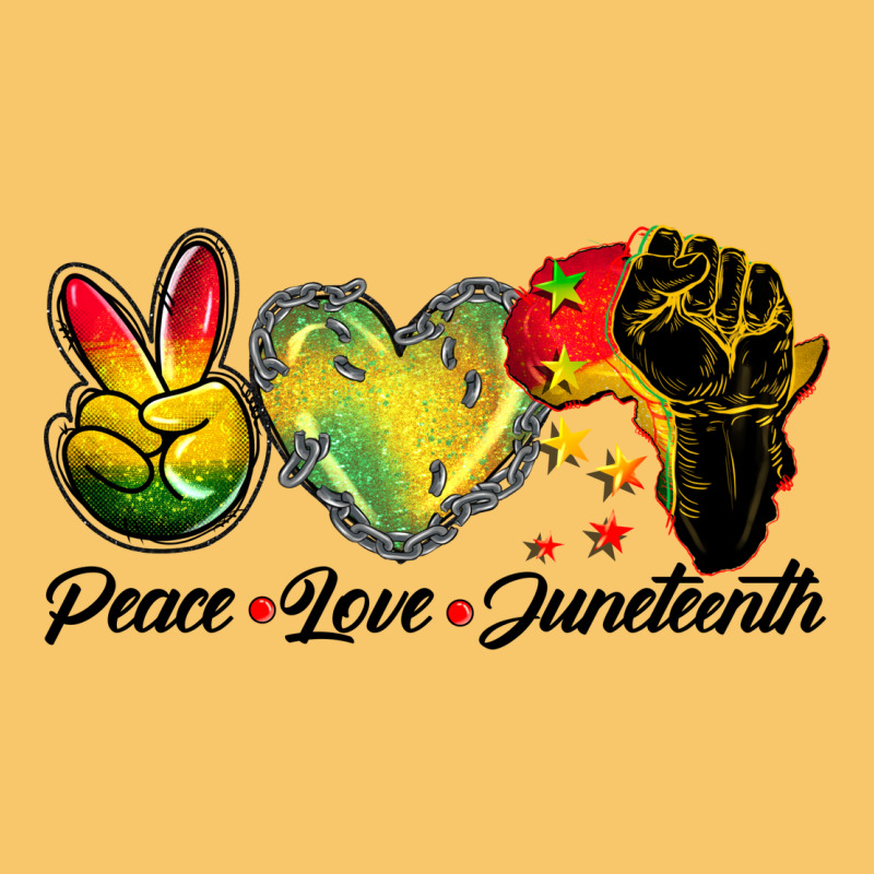 Peace Love Juneteenth Vintage Hoodie by BarkalooDesign | Teevron