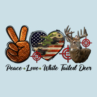 Peace Love White Tailed Deer Ladies Tee | Teevron