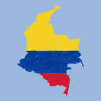Colombia Flag Map Drawing Line Art Premium Hoodie | Teevron
