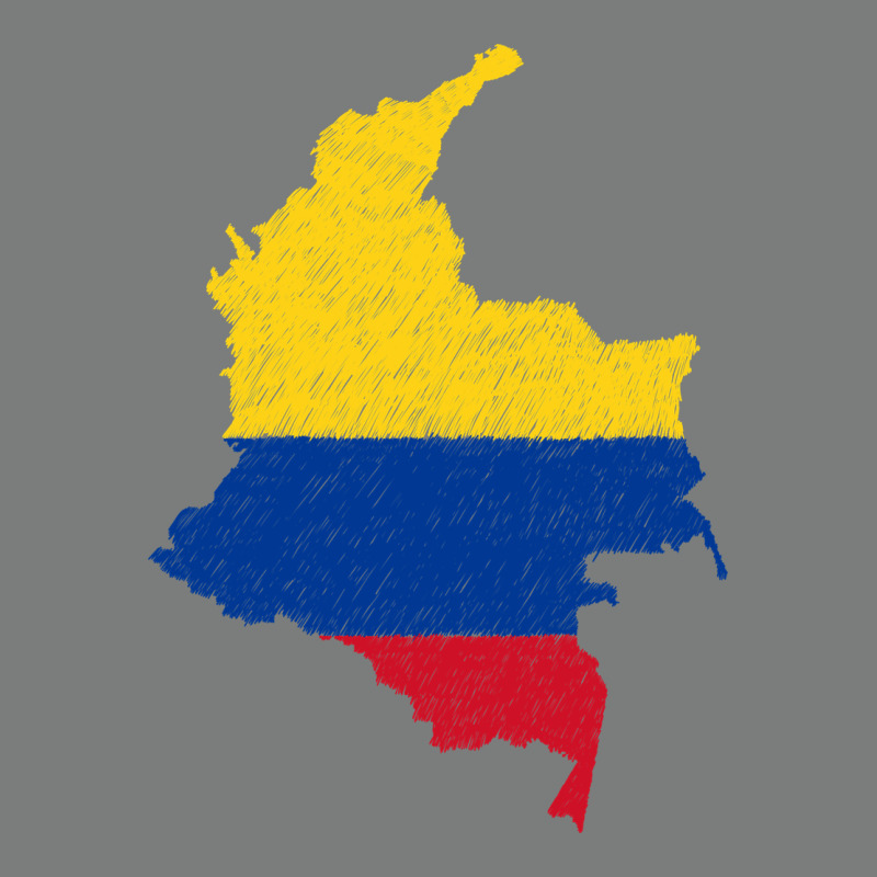 Colombia Flag Map Drawing Line Art Premium Hoodie by linhVisuals | Teevron