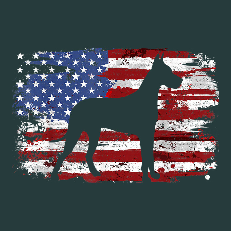 Great Dane Vintage American Flag T Shirt Premium Hoodie by linhVisuals | Teevron