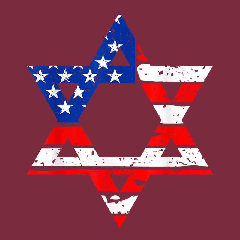 Hanukah American Flag Star Of David   Jewish Chanukah T Shirt Premium Hoodie by linhVisuals | Teevron