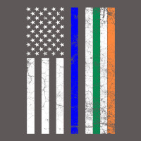 Irish American Flag Thin Blue Line Police St. Patrick's Day Long Sleev Premium Hoodie | Teevron