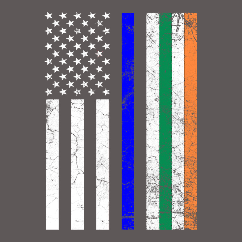 Irish American Flag Thin Blue Line Police St. Patrick's Day Long Sleev Premium Hoodie by linhVisuals | Teevron