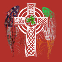 Irish American Usa Flag Celtic Cross St Patrick's Day Premium T Shirt Premium Hoodie | Teevron
