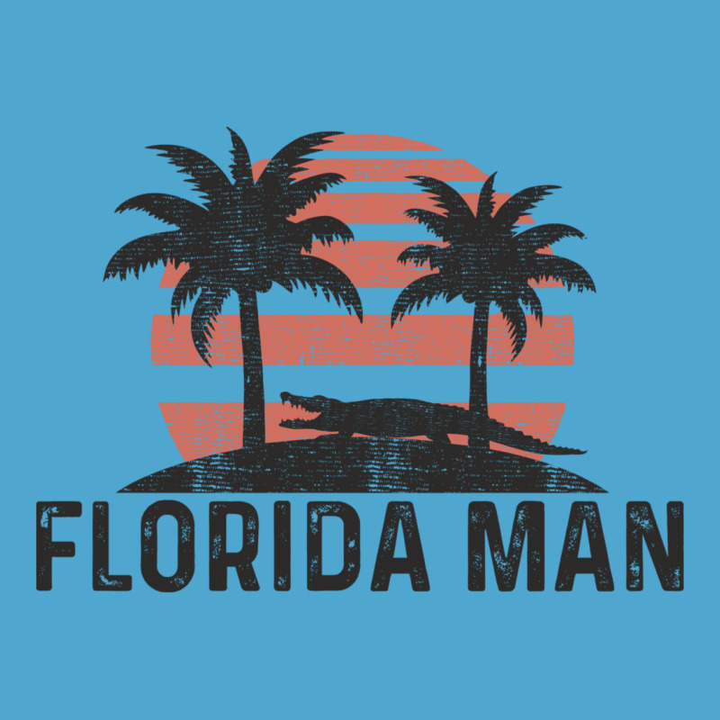 Florida Man State Funny Meme Vintage Palm Trees And Sunset Retro Sun Premium Hoodie by linhVisuals | Teevron