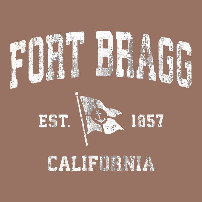 Fort Bragg California Ca Vintage Boat Anchor Flag Design Tee Premium Hoodie by linhVisuals | Teevron