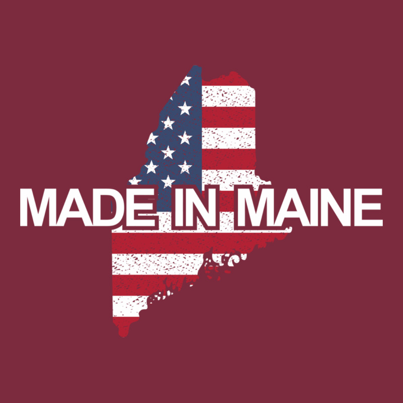 Made In Maine American Flag Funny Patriotic State Lover Gift Premium Hoodie by linhVisuals | Teevron
